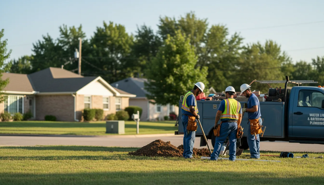 Residential water line and bathroom plumbing service in Framingham, MA